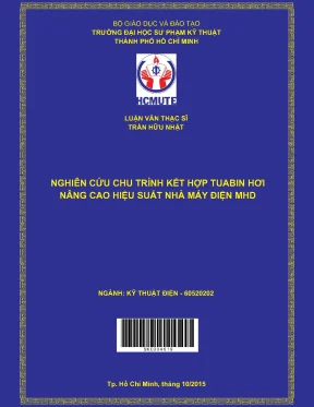 Luận văn thạc sĩ hcmute nghiên cứu chu trình kết hợp tuabin hơi nâng cao hiệu suất nhà máy điện mhd