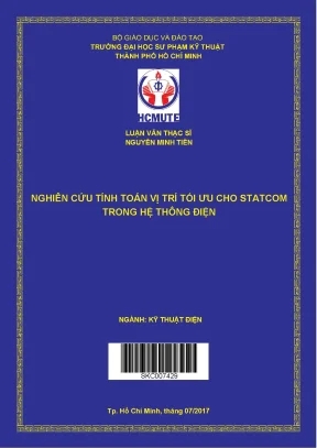 Luận văn thạc sĩ hcmute nghiên cứu tính toán vị trí tối ưu cho statcom trong hệ thống điện