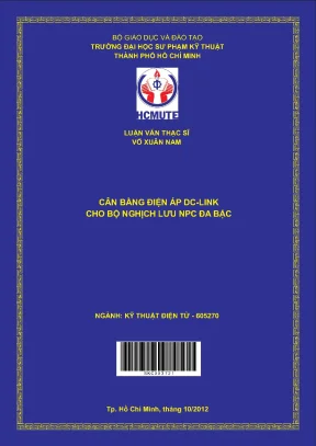 Luận văn thạc sĩ hcmute cân bằng điện áp dc link cho bộ nghịch lưu npc đa bậc