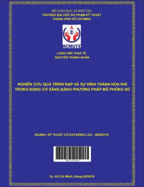 Luận văn thạc sĩ hcmute nghiên cứu quá trình nạp và sự hình thành hòa khí trong động cơ xăng bằng phương pháp mô phỏng số