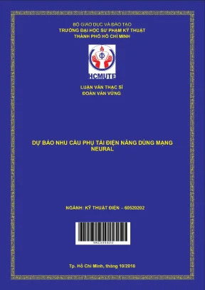 Luận văn thạc sĩ hcmute dự báo nhu cầu phụ tải điện năng dùng mạng neural