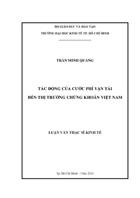 Luận văn thạc sĩ tác động của cước phí vận tải đến thị trường chứng khoán việt nam