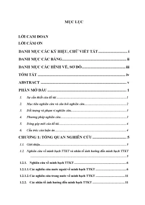 Luận án xác định các nhân tố bên trong đơn vị ảnh hưởng đến minh bạch thông tin kế toán của đơn vị sự nghiệp công lập tại việt nam