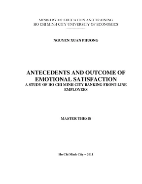 Luận văn thạc sĩ antecedents and outcome of emotional satissfaction a study of ho chi minh city banking front line employees luận văn thạc sĩ