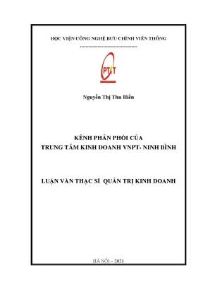 Luận văn thạc sĩ kênh phân phối của trung tâm kinh doanh vnpt ninh bình
