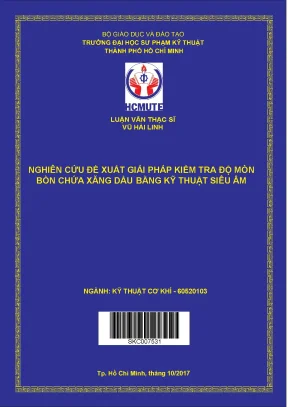 Luận văn thạc sĩ hcmute nghiên cứu đề xuất giải pháp kiểm tra độ mòn bồn chứa xăng dầu bằng kỹ thuật siêu âm