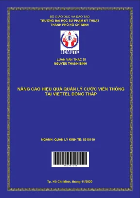 Luận văn thạc sĩ hcmute nâng cao hiệu quả quản lý cước viễn thông tại viettel đồng tháp