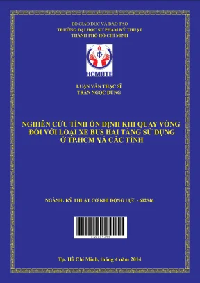 Luận văn thạc sĩ hcmute nghiên cứu tính ổn định khi quay vòng đối với loại xe bus hai tầng sử dụng ở tp hcm và các tỉnh
