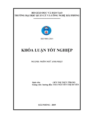 Luận văn tốt nghiệp dificulties in communication of the 1st english majors at hpu