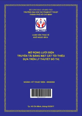 Luận văn thạc sĩ hcmute mở rộng lưới điện truyền tải bằng mặt cắt tối thiểu dựa trên lý thuyết đồ thị
