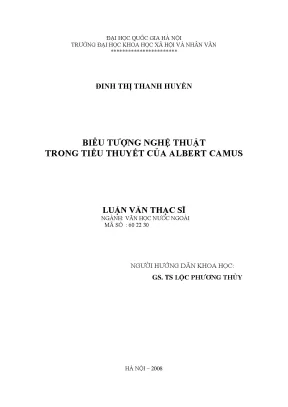 Luận văn thạc sĩ biểu tượng nghệ thuật trong tiểu thuyết của albert camus