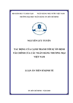 Luận văn thạc sĩ tác động của cạnh tranh đến sự ổn định tài chính của các ngân hàng thương mại việt nam