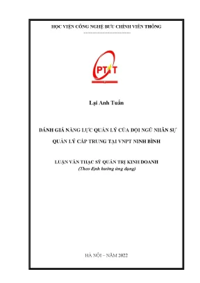 Luận văn thạc sĩ đánh giá năng lực quản lý của đội ngũ nhân sự quản lý cấp trung tại vnpt ninh bình