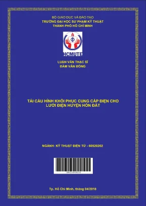 Luận văn thạc sĩ hcmute tái cơ cấu hình lưới khôi phục cung cấp điện cho huyện hòn đất