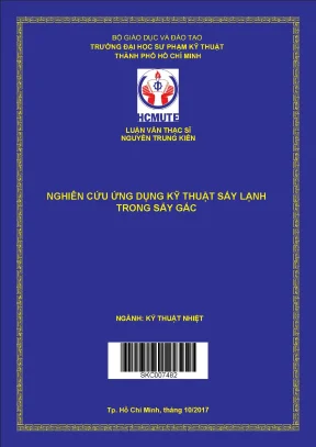 Luận văn thạc sĩ hcmute nghiên cứu ứng dụng kỹ thuật sấy lạnh trong sấy gấc