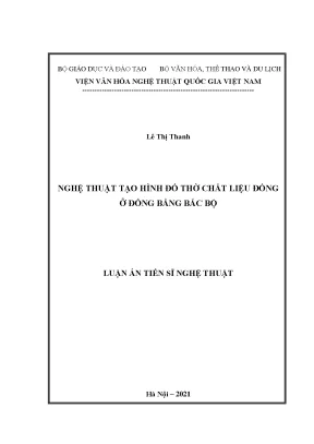 Luận án tiến sĩ nghệ thuật tạo hình đồ thờ chất liệu đồng ở đồng bằng bắc bộ