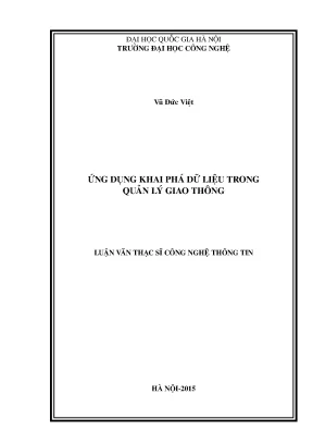 Luận văn thạc sĩ ứng dụng khai phá dữ liệu trong quản lý giao thông 04
