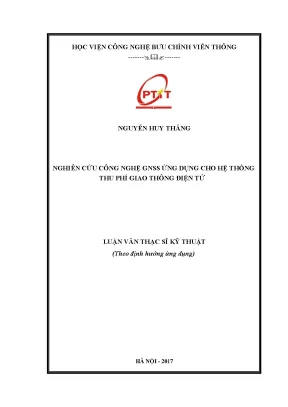 Luận văn thạc sĩ nghiên cứu công nghệ gnss ứng dụng cho hệ thống thu phí giao thông điện tử