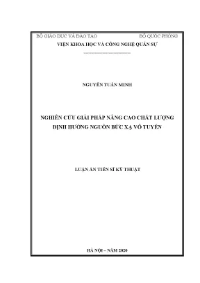 Luận án tiến sĩ nghiên cứu giải pháp nâng cao chất lượng định hướng nguồn bức xạ vô tuyến