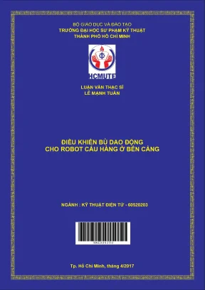 Luận văn thạc sĩ hcmute điều khiển bù dao động cho robot cẩu hàng ở bến cảng