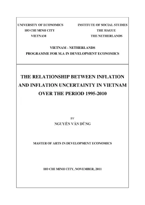 Luận văn thạc sĩ the relationship between inflation and inflation uncertainty in vietnam over the period 1995 2010