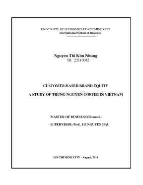 Luận văn thạc sĩ customer based brand equity a study of trung nguyen coffee in viet nam
