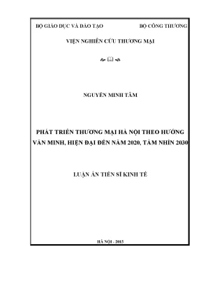 Luận án phát triển thương mại hà nội theo hướng văn minh hiện đại đến năm 2020 tầm nhìn 2030