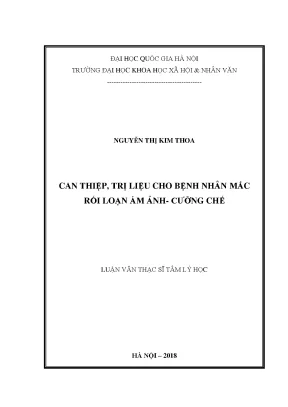 Luận văn thạc sĩ can thiệp trị liệu cho bệnh nhân mắc rối loạn ám ảnh cưỡng chế luận văn ths tâm lý học lâm sàng thí điểm