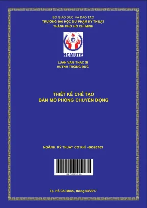 Luận văn thạc sĩ hcmute thiết kế chế tạo bàn mô phỏng chuyển động