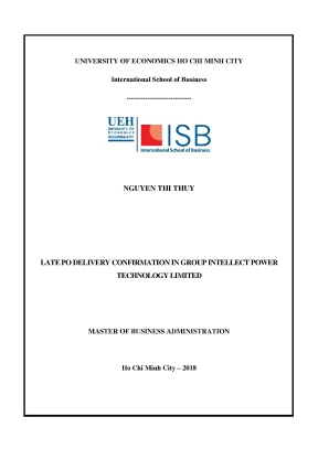 Luận văn thạc sĩ late po delivery confirmation in group intellect power technology limited