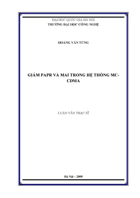 Luận văn thạc sĩ giảm papr và mai trong hệ thống mc cdma