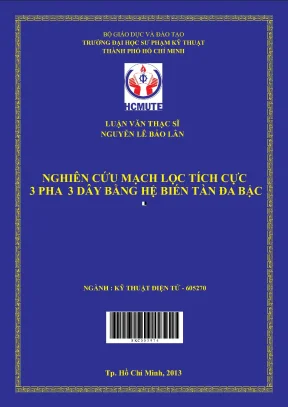 Luận văn thạc sĩ hcmute nghiên cứu mạch lọc tích cực 3 pha 3 dây bằng hệ biến tần đa bậc