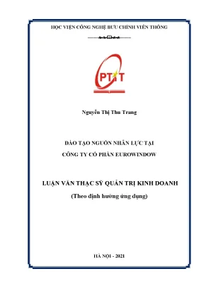 Luận văn thạc sĩ đào tạo nguồn nhân lực tại công ty cổ phần eurowindow