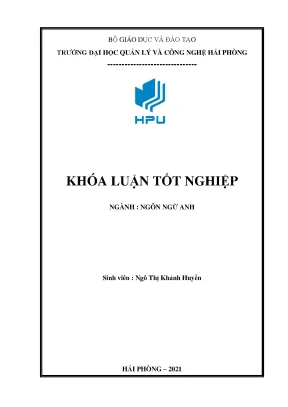 Luận văn tốt nghiệp factors affecting english speaking skill of the first year english majors and the ways how to improve at hai phong university of management and technology