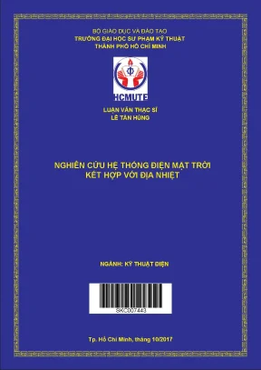 Luận văn thạc sĩ hcmute nghiên cứu hệ thống điện mặt trời kết hợp với địa nhiệt