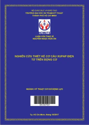 Luận văn thạc sĩ hcmute nghiên cứu thiết kế cơ cấu xupap điện từ trên động cơ