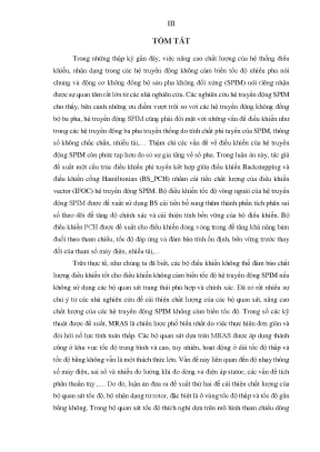 Luận án điều khiển thích nghi hệ truyền động động cơ không đồng bộ sáu pha