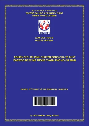 Luận văn thạc sĩ hcmute nghiên cứu ổn định chuyển động của xe buýt daewoo bc212ma trong thành phố hồ chí minh