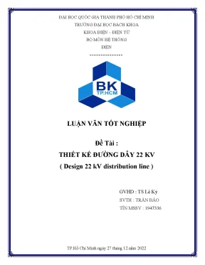 Luận văn tốt nghiệp đề tài thiết kế đường dây 22 kv design 22 kv distribution line