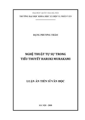 Luận án tiến sĩ nghệ thuật tự sự trong tiểu thuyết haruki murakami