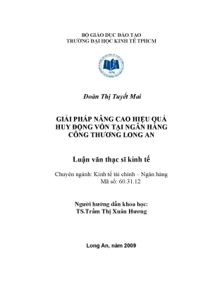 Luận văn thạc sĩ giải pháp phát triển nguồn vốn huy động tại ngân hàng công thương long an luận văn thạc sĩ kinh tế