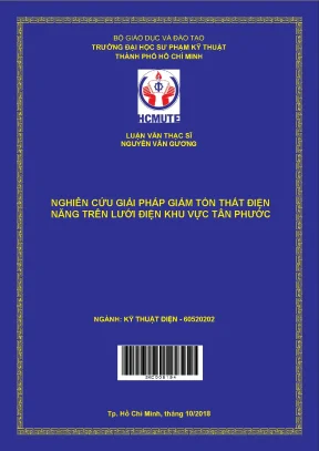 Luận văn thạc sĩ hcmute nghiên cứu giải pháp giảm tổn thất điện năng trên lưới điện khu vực tân phước