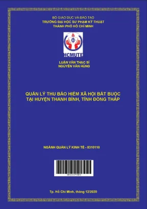 Luận văn thạc sĩ hcmute quản lý thu bảo hiểm xã hội bắt buộc tại huyện thanh bình tỉnh đồng tháp