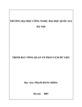 Luận văn thạc sĩ trình bày tổng quan về phân cụm dữ liệu