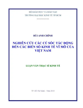 Luận văn thạc sĩ nghiên cứu các cú sốc tác động đến các biến số kinh tế vĩ mô của việt nam luận văn thạc sĩ