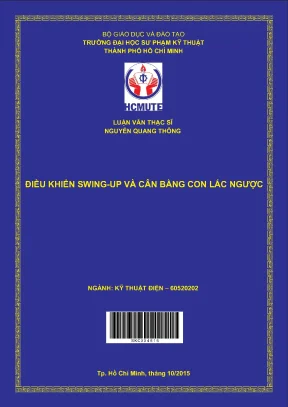 Luận văn thạc sĩ hcmute điều khiển swing up và cân bằng con lắc ngược