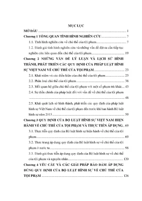 Luận án chủ thể của tội phạm theo pháp luật hình sự việt nam