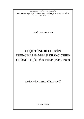 Luận văn thạc sĩ cuộc tổng di chuyển trong hai năm đầu kháng chiến chống thực dân pháp 1946 1947 001
