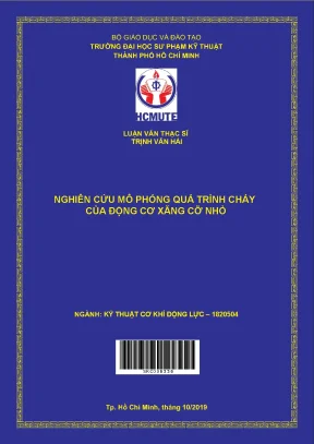 Luận văn thạc sĩ hcmute nghiên cứu mô phỏng quá trình cháy của động cơ xăng cỡ nhỏ