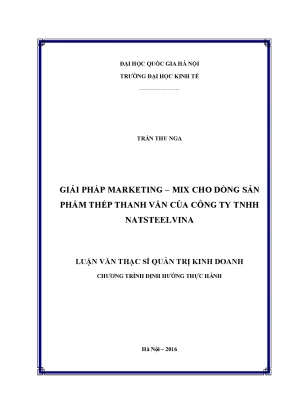 Luận văn thạc sĩ giải pháp marketing mix cho dòng sản phẩm thép thanh vằn của công ty tnhh natsteelvina